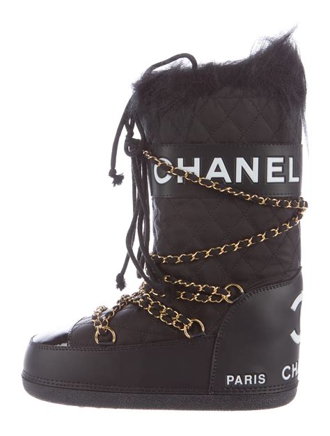 chanel fur boots|chanel boots for women.